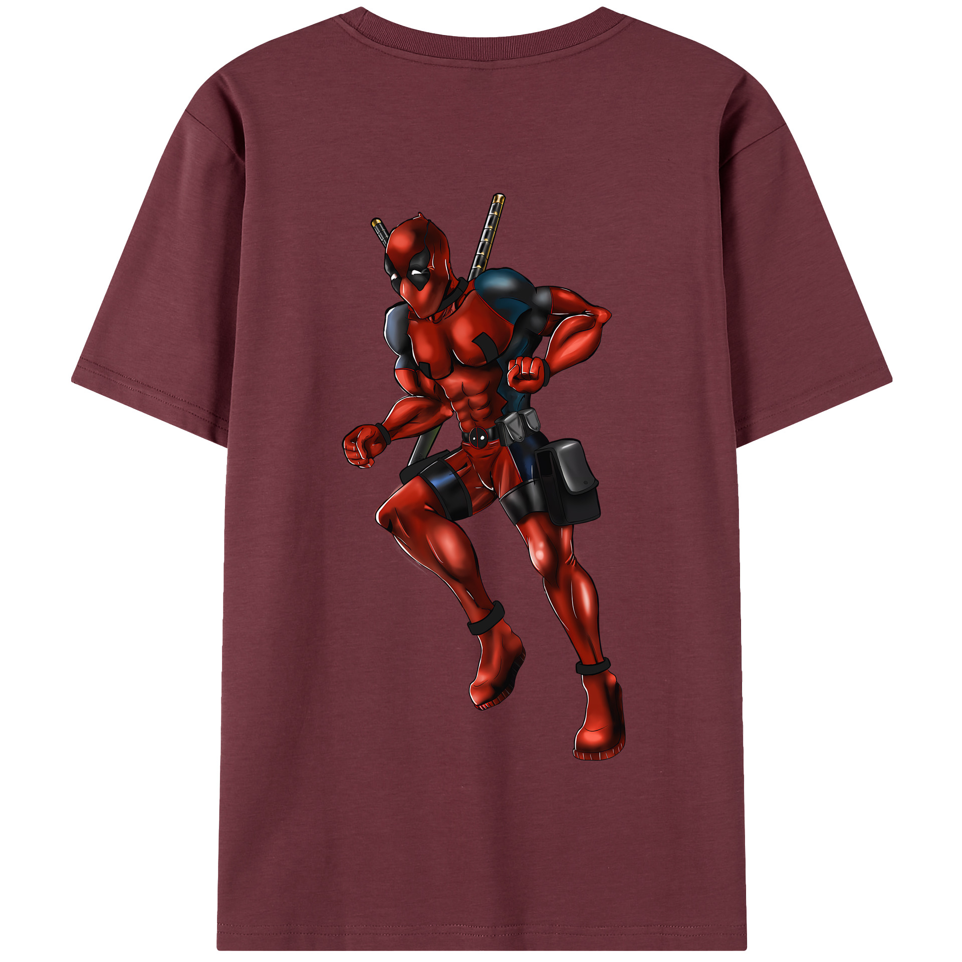 （画像用） Deadpool デッドプール 綿100％半袖Tシャツ（背面プリント）